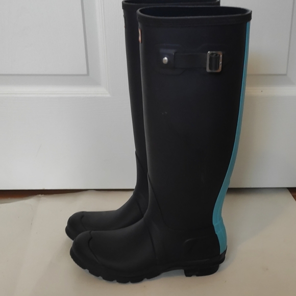 HUNTER ORIGINAL STRIPE TALL RAIN BOOTS - Picture 6 of 7